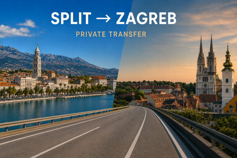 Private Transfer from Split to Zagreb – Comfortable Door-to-Door Transportation Across Croatia